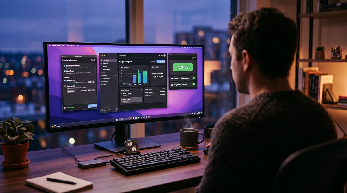 Comparison of mouse mover software options in 2026 showing free vs paid tools
