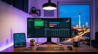 Clockify time tracking dashboard with screenshots and GPS