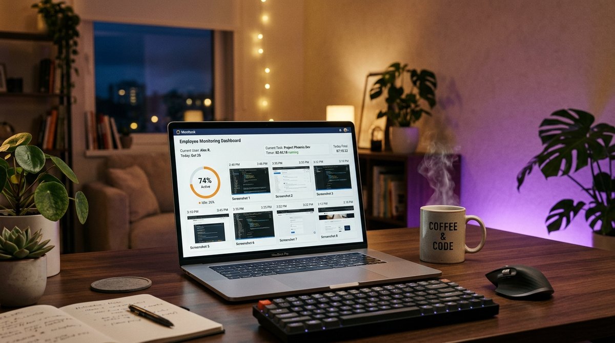 Monitask employee monitoring activity tracking dashboard
