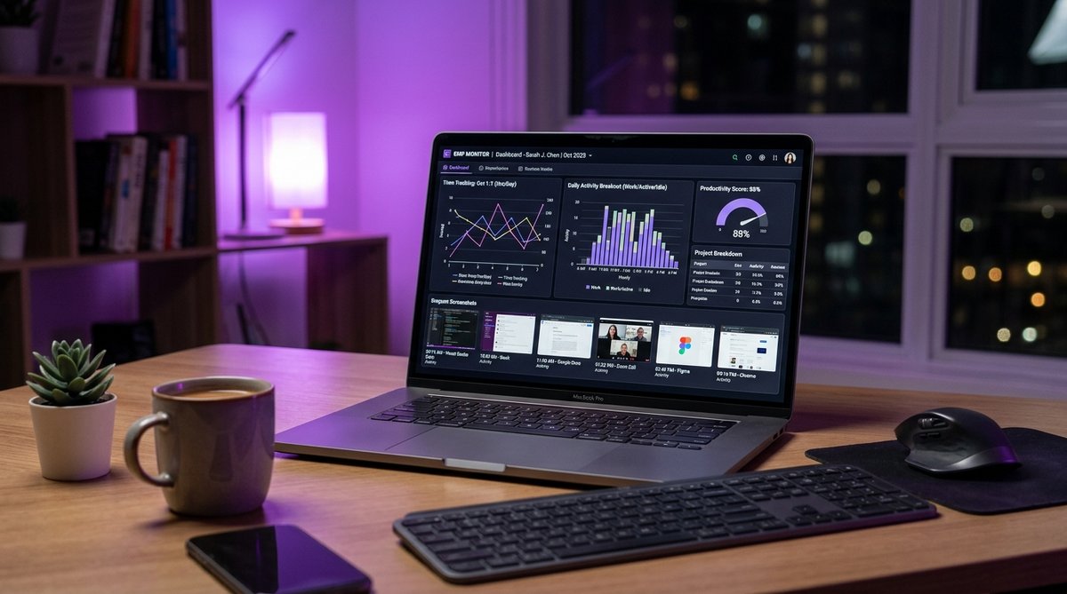 Time Champ employee monitoring dashboard with activity tracking