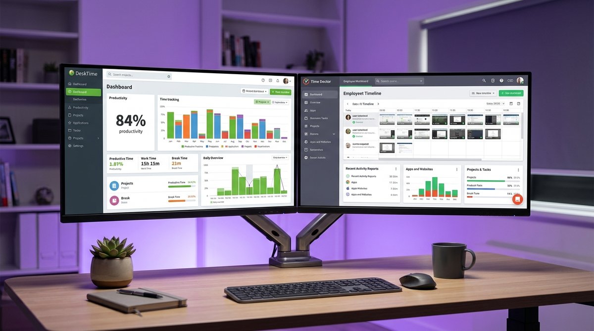 DeskTime vs Time Doctor time tracking and monitoring comparison