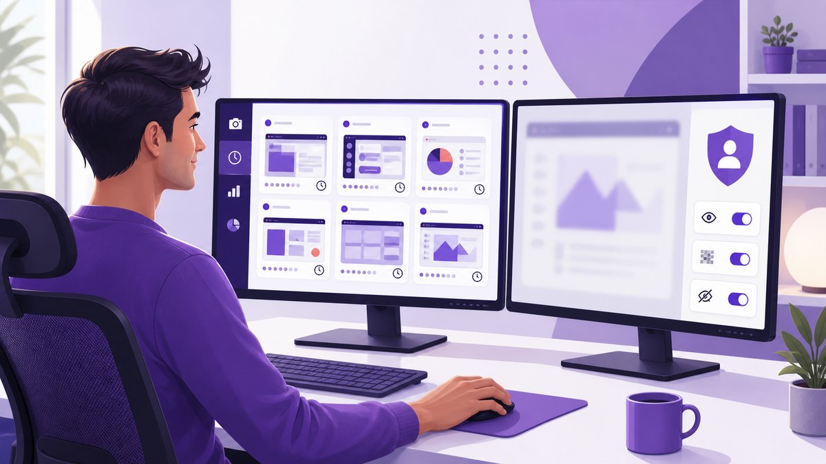Employee reviewing how Insightful takes screenshots and applies privacy controls