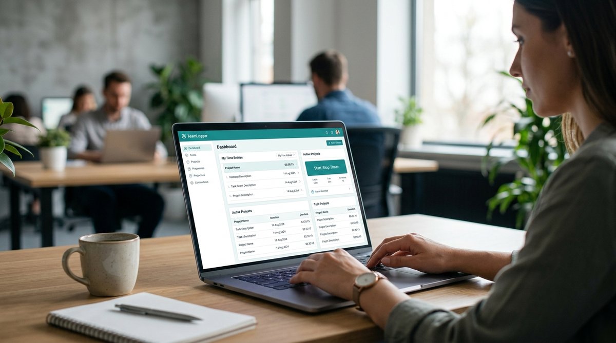 TeamLogger time tracking software dashboard