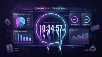 Time theft statistics 2026 data visualization